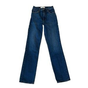 Abercrombie & Fitch Dark Blue High-Rise Straight Jeans